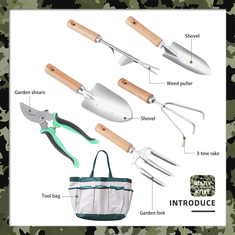7-Piece Premium Gardening Tool Set with Storage Bag