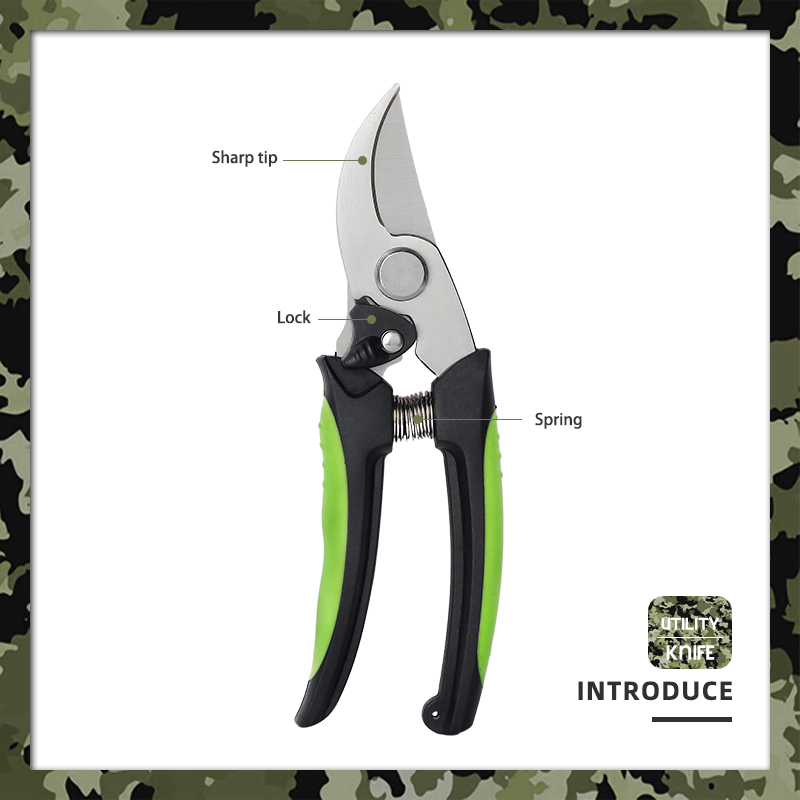 7.13" Bypass Pruning Shears - Stainless Steel Gardening 