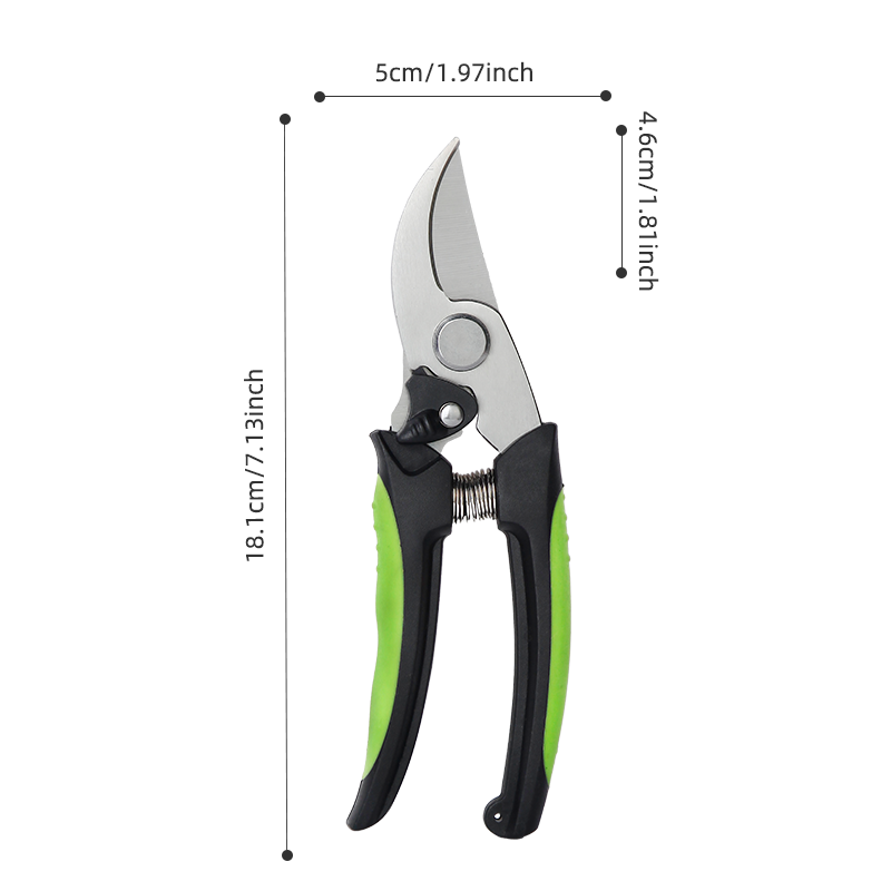 7.13" Bypass Pruning Shears - Stainless Steel Gardening 