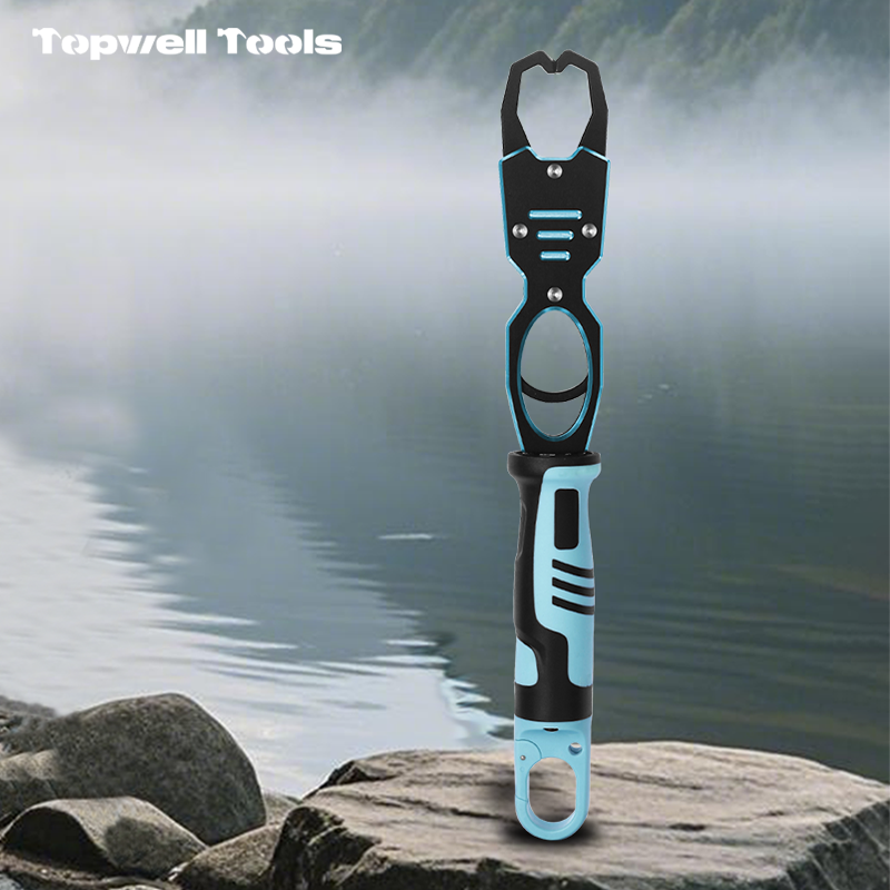 Professional Fish Lip Gripper with Built-in Weight Scale - Heavy Duty Aluminum Fishing Grabber Tool