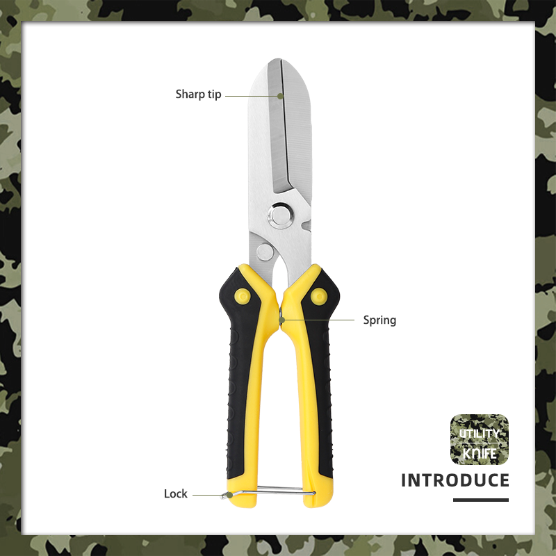8.7-Inch Heavy Duty Multi-Purpose Utility Shears  with Stainless Steel Sharp Tip Blades