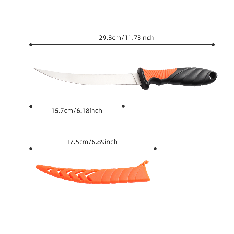 6" Professional Fishing Fillet Knife with Protective Vent Sheath