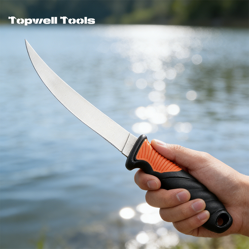 6" Professional Fishing Fillet Knife with Protective Vent Sheath