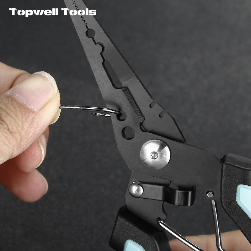 3-in-1 Professional Fishing Pliers & Multi-tool, Stainless Steel Split Ring Tool with Line Cutter