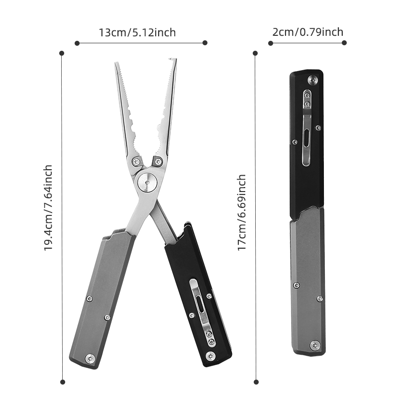 13-in-1 Professional Fishing Multi-tool - Heavy Duty Fishing Scissors & Pliers with Knife