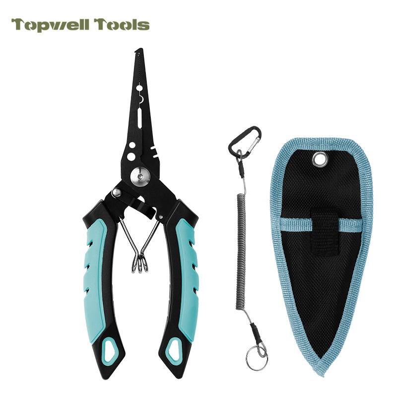3-in-1 Professional Fishing Pliers & Multi-tool, Stainless Steel Split Ring Tool with Line Cutter