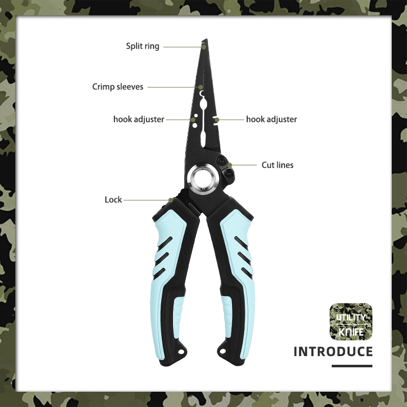 Precision Lure Fishing Pliers with Hook Adjuster
