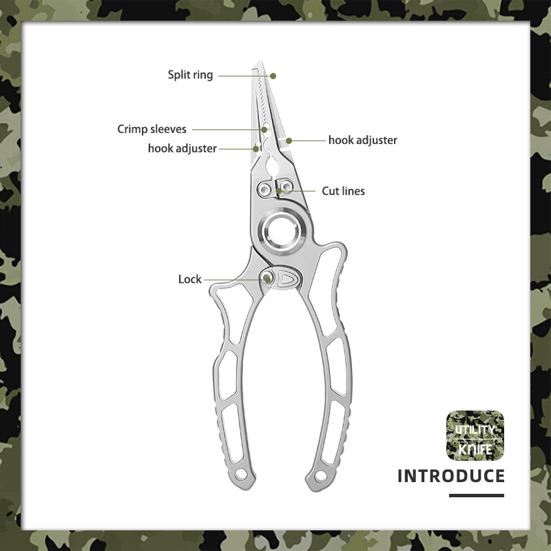 Multifunctional Fishing Scissors & Pliers with Safety Lock