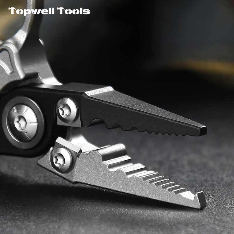 Ergonomic Aluminum Fishing Pliers with Finger Ring Grip - Split Ring Tool