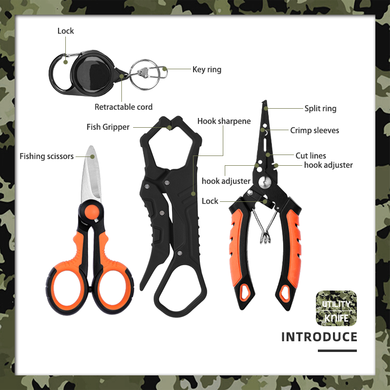 Professional 4-Pc Fishing Tool Set - Multi-functional Aluminum Fishing