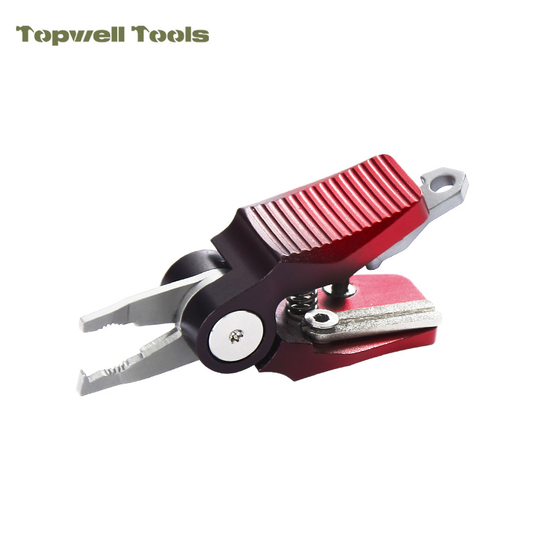 Professional Fishing Pliers & Compact Multi-Tool Combo - Aluminum Split Ring Tool 