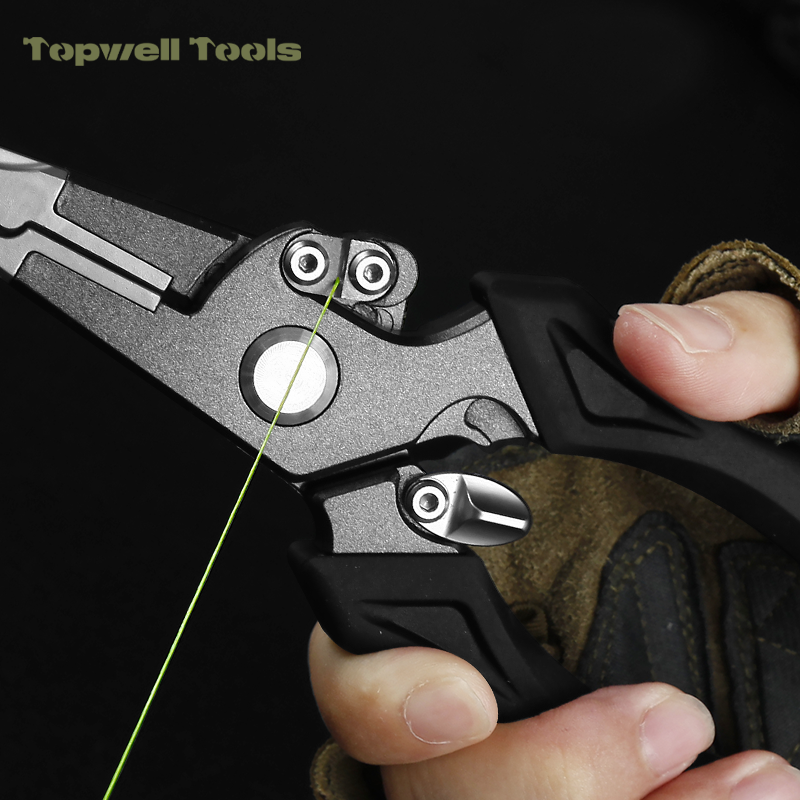 Aluminum Fishing Pliers with Tungsten Carbide Line Cutters - Split Ring Tool