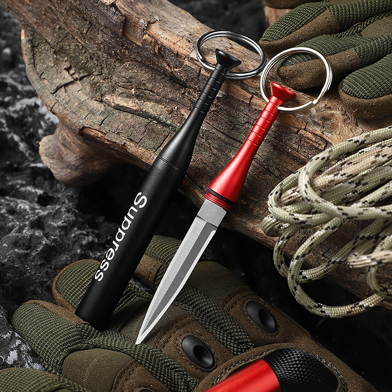 Aluminum Alloy Double-edged Blade Portable Lightweight Easy Carry Mini Outdoor Pocket Baseball Knife for Camping Survival