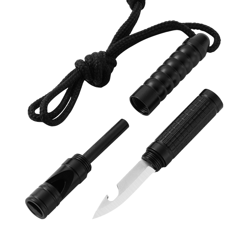 3 in 1 Multifunctional Survival Stainless Steel Mini Knife With Whistle,Bottler Opener,Knife for Self-defense Daily Practicality