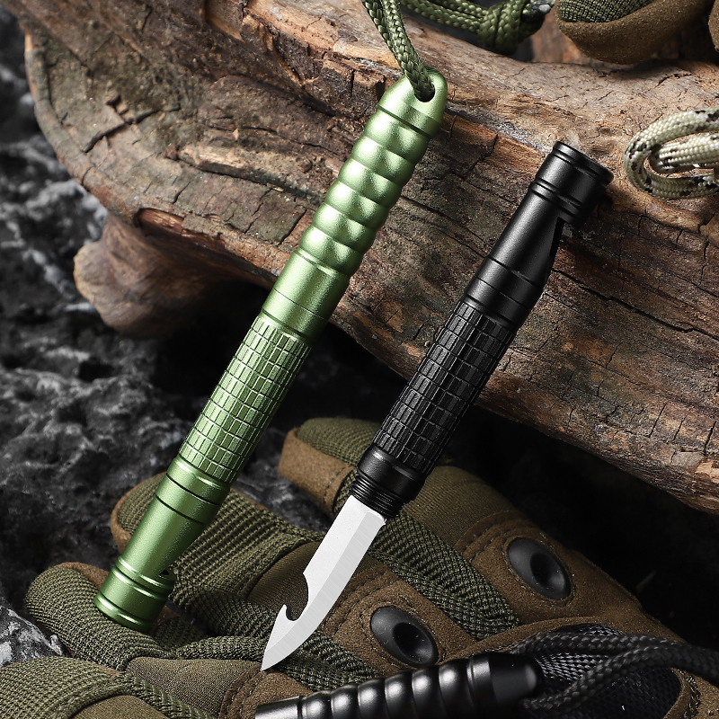 3 in 1 Multifunctional Survival Stainless Steel Mini Knife With Whistle,Bottler Opener,Knife for Self-defense Daily Practicality