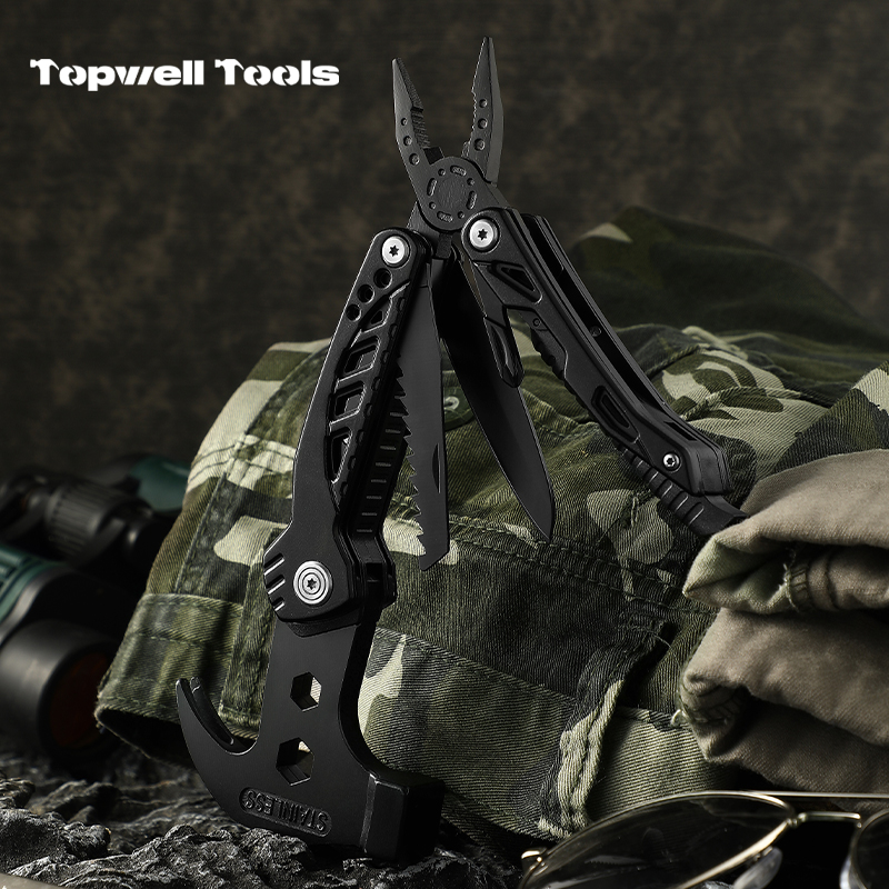 Topwell Tools 12-in-1 Multi-Tool Hammer, Heavy Duty Stainless Steel Survival Gear