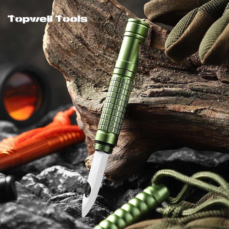 3 in 1 Multifunctional Survival Stainless Steel Mini Knife With Whistle,Bottler Opener,Knife for Self-defense Daily Practicality