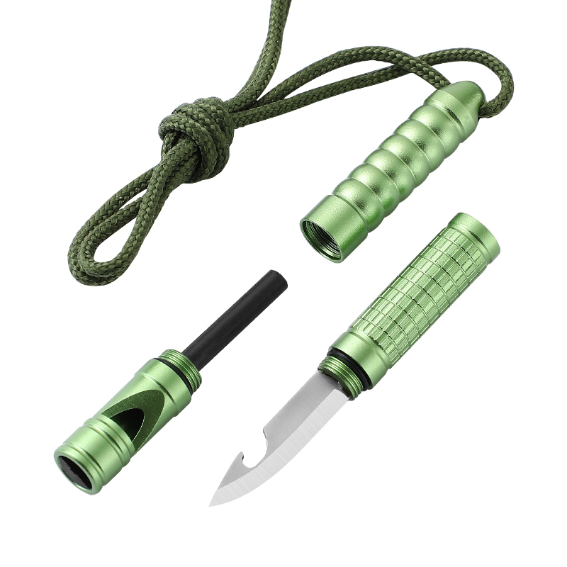 3 in 1 Multifunctional Survival Stainless Steel Mini Knife With Whistle,Bottler Opener,Knife for Self-defense Daily Practicality