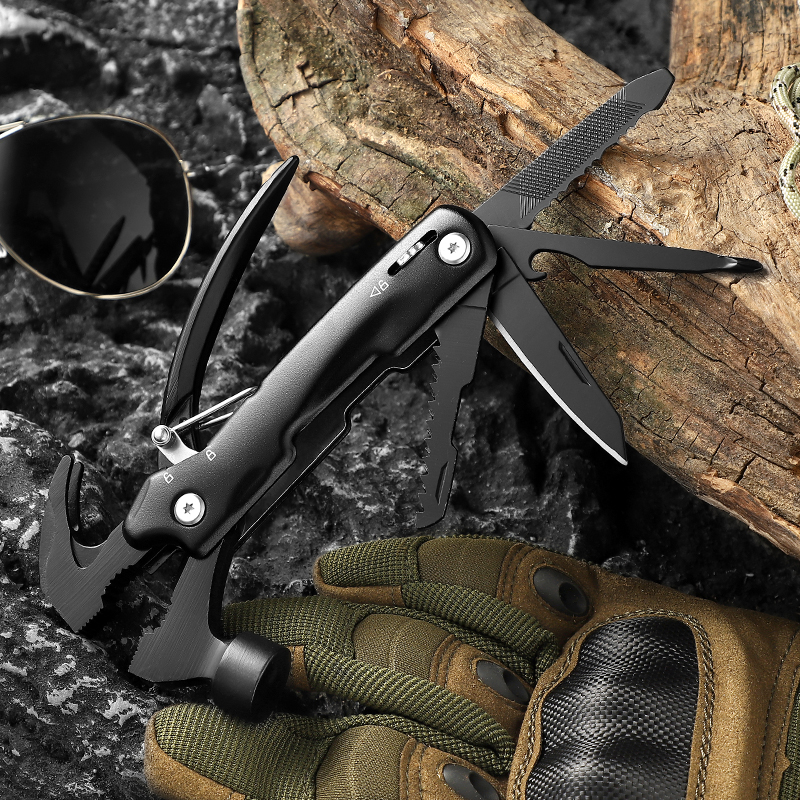 Portable Hammer Claw Car Emergency Safety Stainless Steel Multi Function Hammer