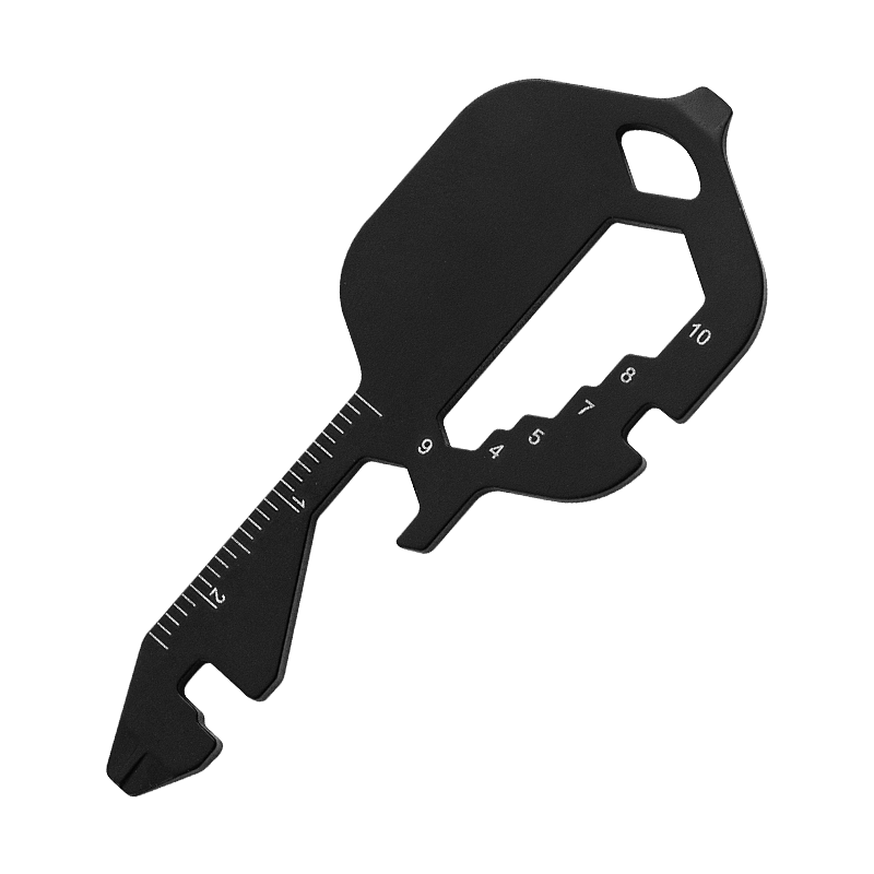 Topwell Tools 13-in-1 Key-Shaped Pocket Multitool, Stainless Steel EDC Key Keychain Tool