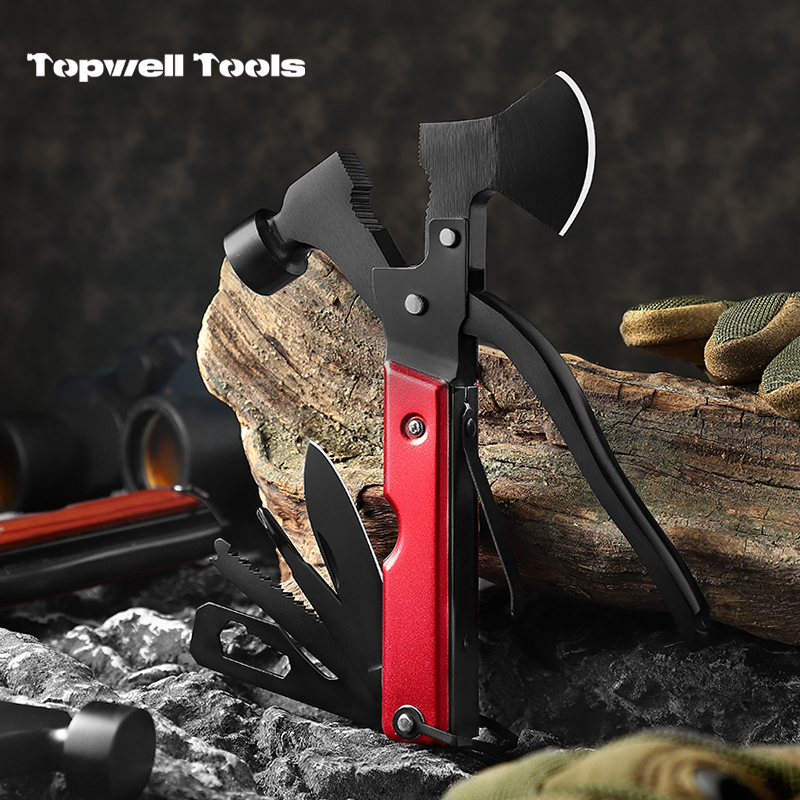 Multi-functional Stainless Steel Survival Axes Hammer for Hiking Camping