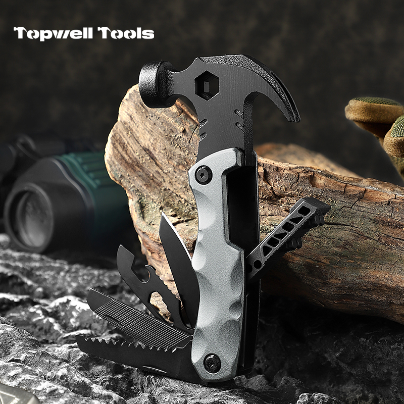 Stainless Steel Survival Multi-functional Axes Hammer for Camping Hiking