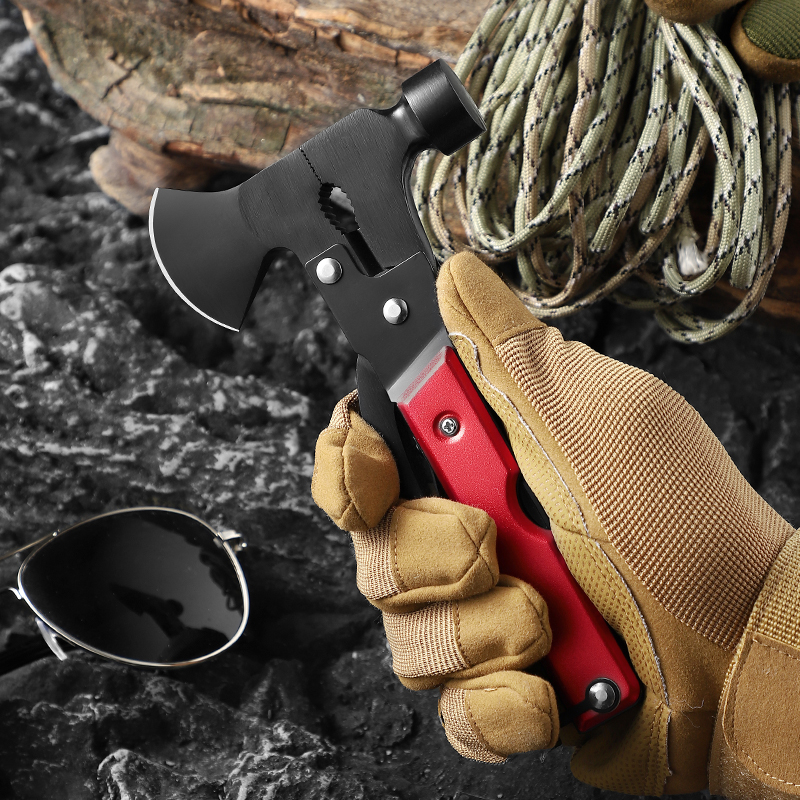 Multi-functional Stainless Steel Survival Axes Hammer for Hiking Camping