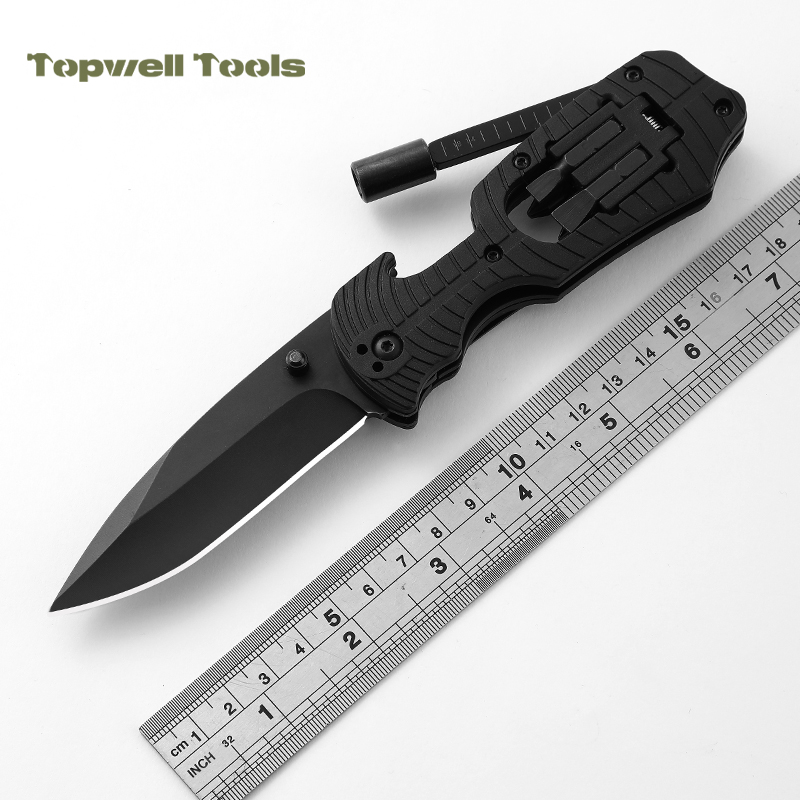 3 in 1 Multi-function Aluminium Alloy Folding Pocket Knife