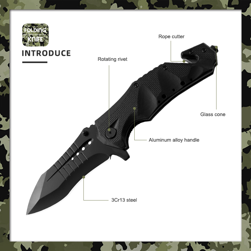 Stainless Steel Camping Hunting Multifunction Folding Pocket Knife