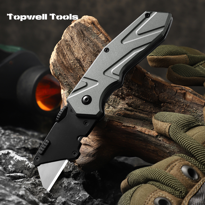 Premium Folding Utility Knife with SK5 Steel Blade