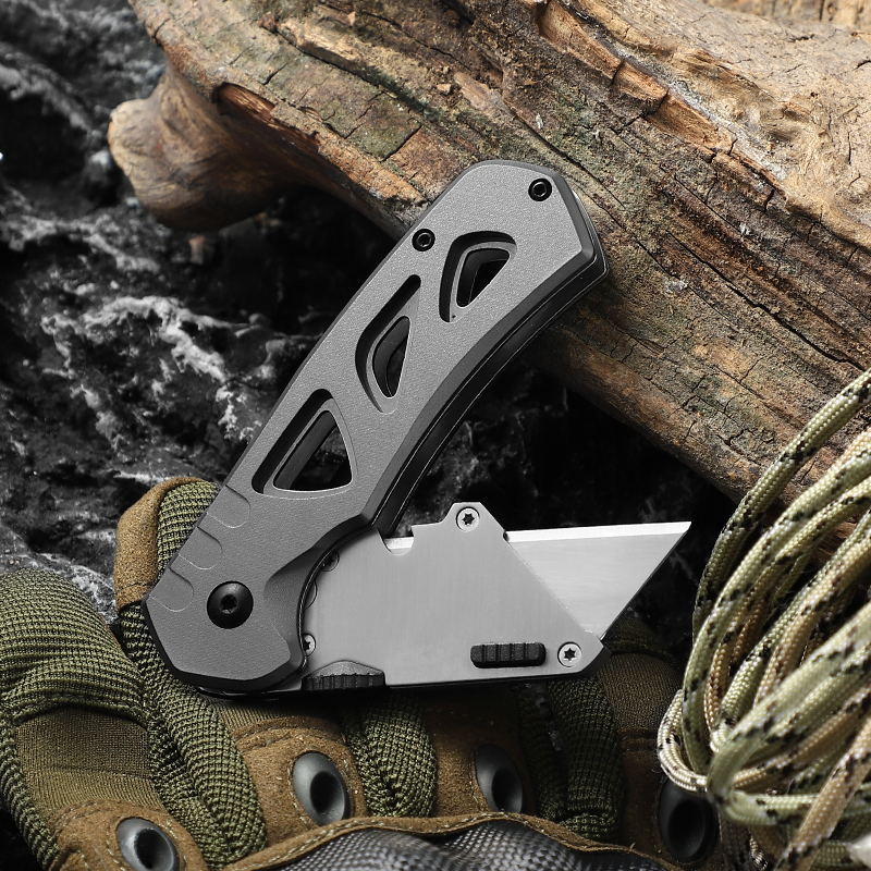Stainless Steel Folding Utility Knife Slidin