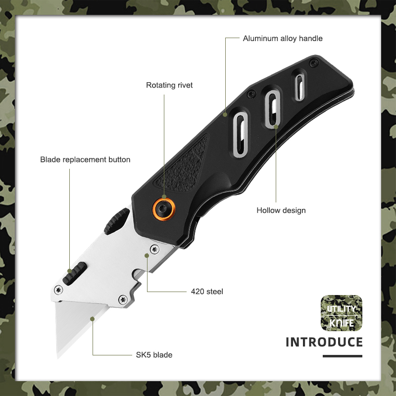 Stainless Steel Multi Function Folding Utility Knife