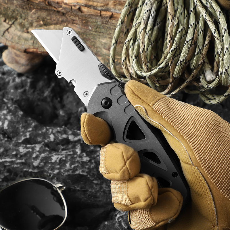 Stainless Steel Folding Utility Knife Slidin