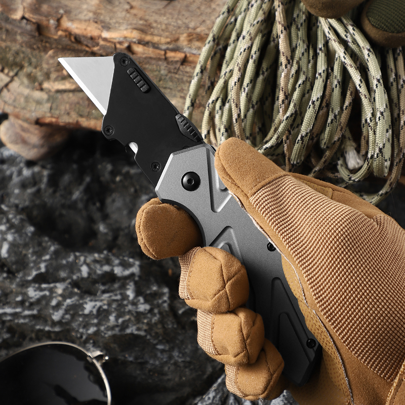 Premium Folding Utility Knife with SK5 Steel Blade