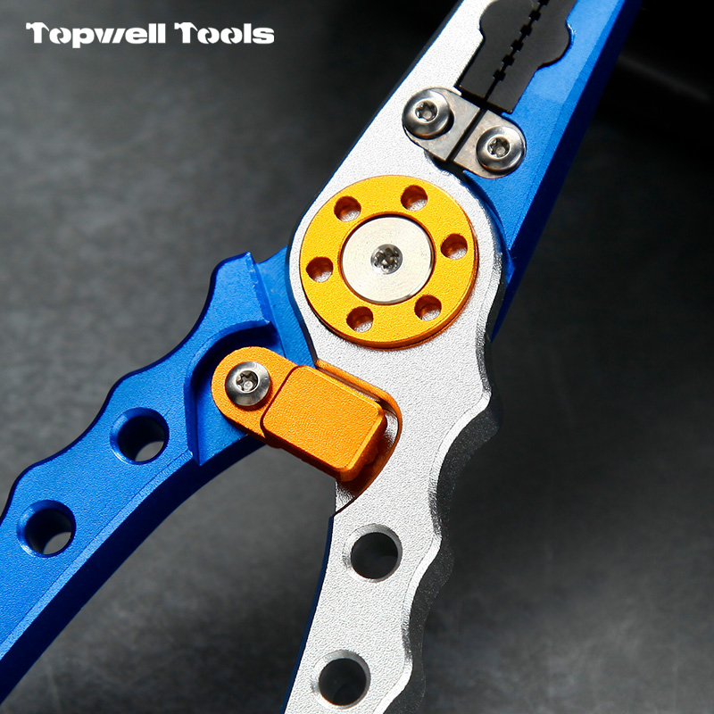  Professional Aluminum Fishing Pliers with Split Ring Tip & Tungsten Carbide Line Cutters 