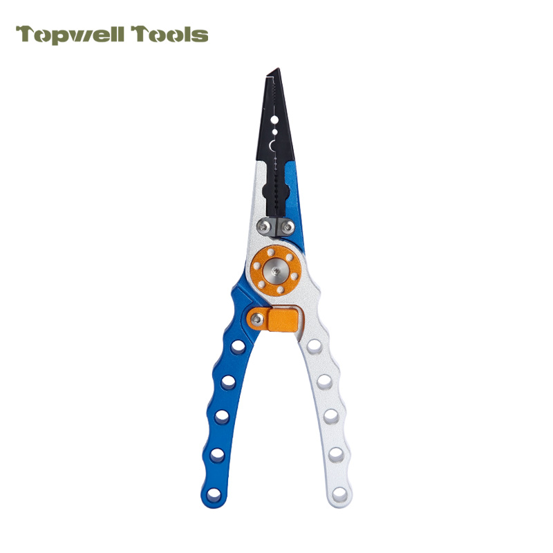  Professional Aluminum Fishing Pliers with Split Ring Tip & Tungsten Carbide Line Cutters 