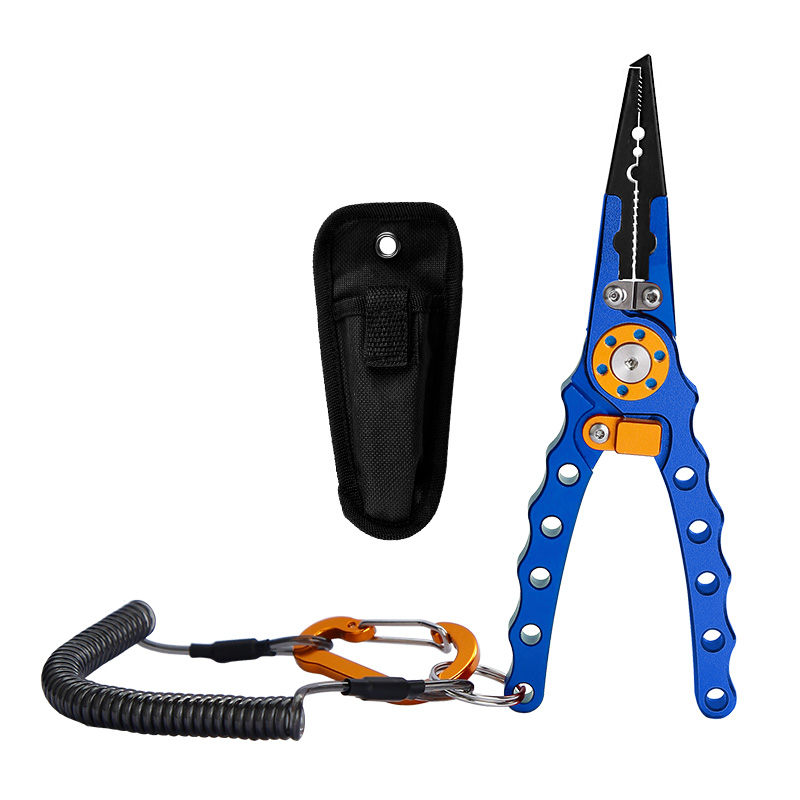  Professional Aluminum Fishing Pliers with Split Ring Tip & Tungsten Carbide Line Cutters 