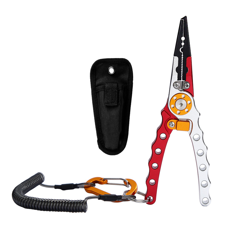  Professional Aluminum Fishing Pliers with Split Ring Tip & Tungsten Carbide Line Cutters 
