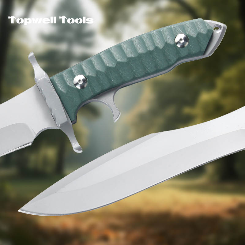 Heavy Duty Hunting Fixed Blade Knife - 420 Stainless Steel Full Tang