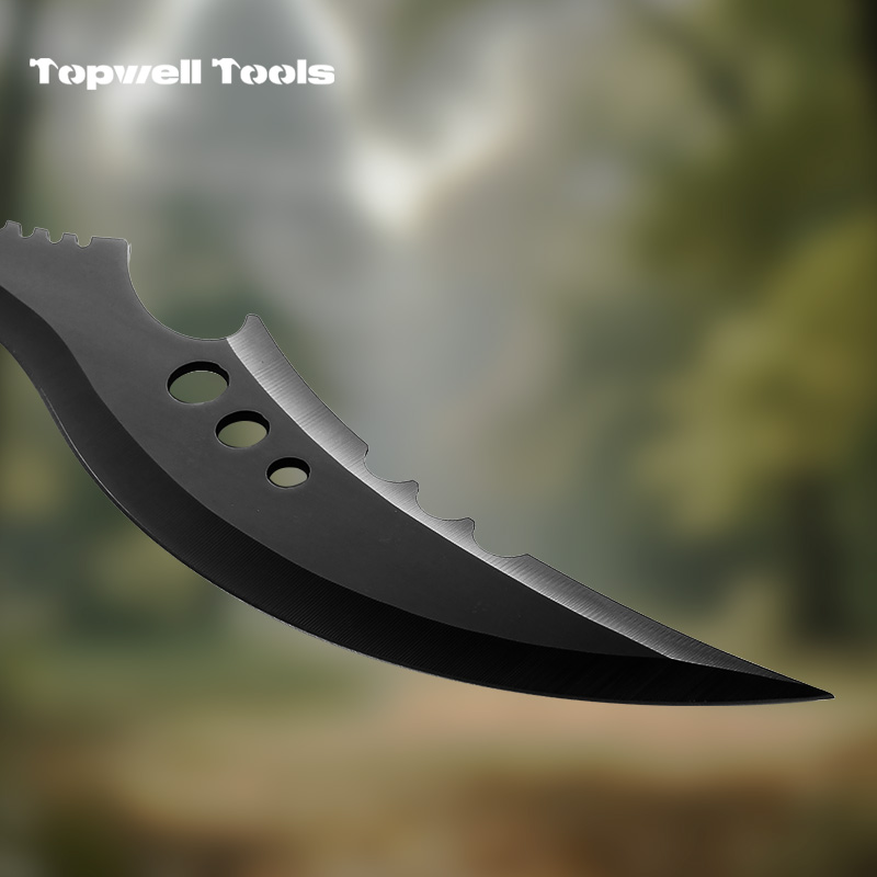 Tactical Fixed Blade Survival Knife - 420 Stainless Steel Full Tang  Curved Blade