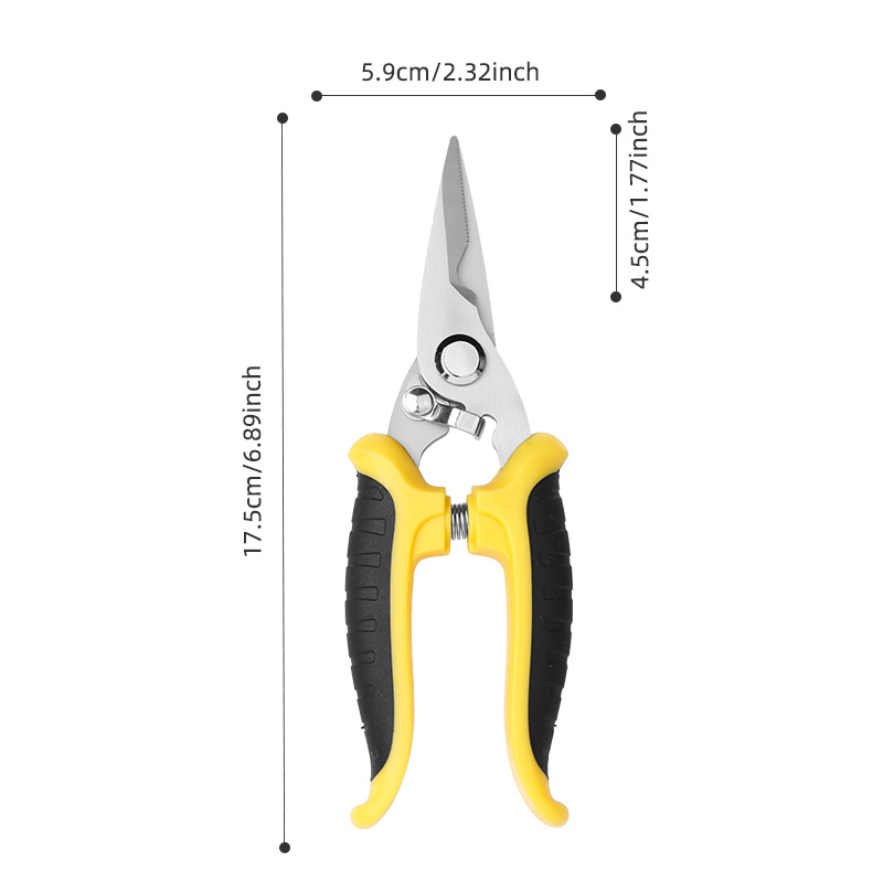 Professional Heavy Duty Utility Shears - Stainless Steel Sharp Edge 