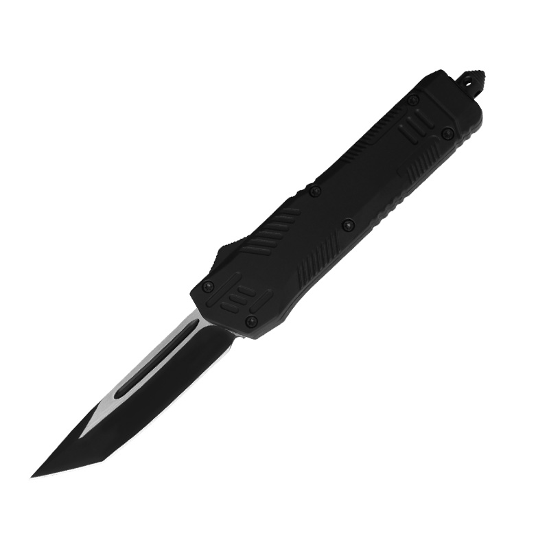 9.06" Tactical OTF Automatic Knife - 420 Stainless Steel Tanto Blade with Aluminum Alloy Handle & Integrated Window Breaker