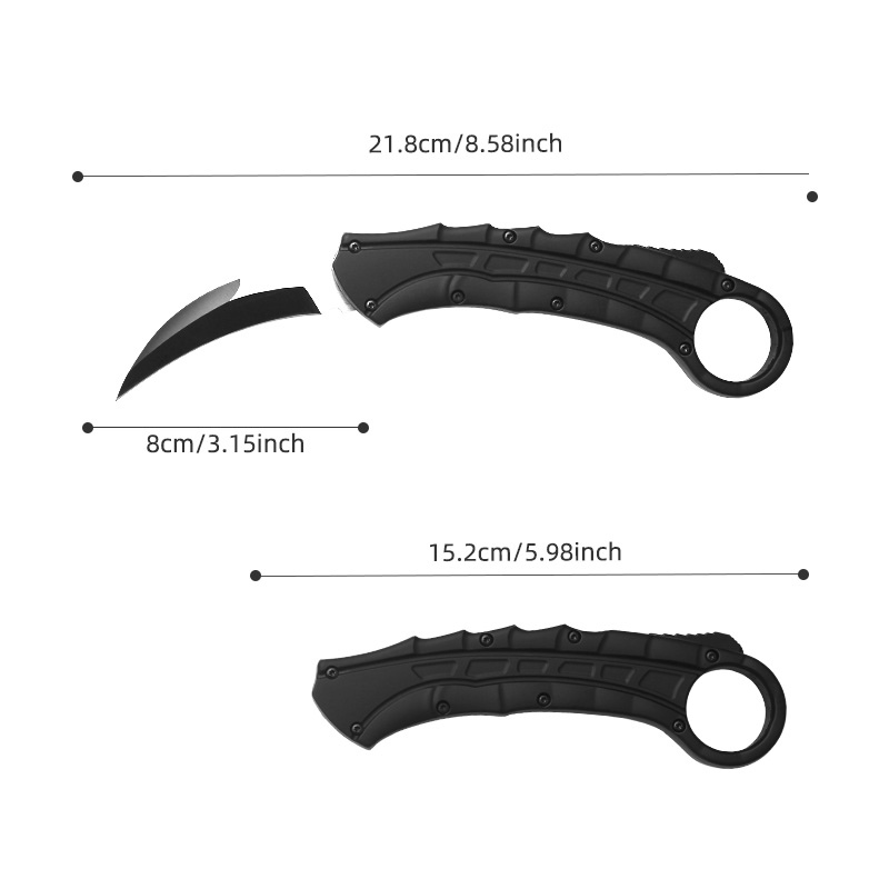 8.58" Automatic Karambit Knife - 420 Stainless Steel Blade with Aluminum Handle 8.58" Automatic Karambit Knife - 420 Stainless Steel Blade with Aluminum Handle