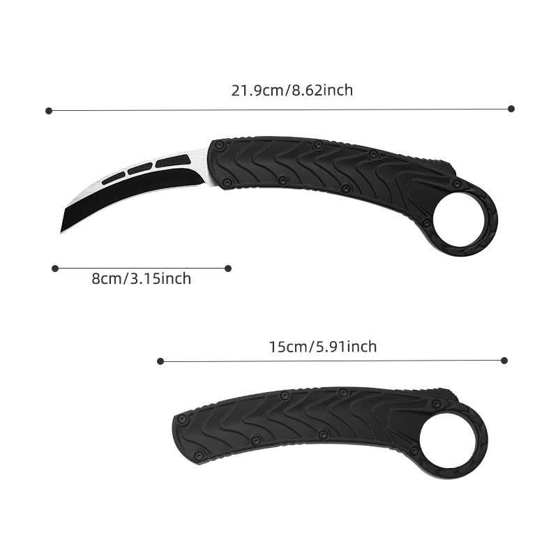 Automatic Karambit Knife - 420 Stainless Steel Hawkbill