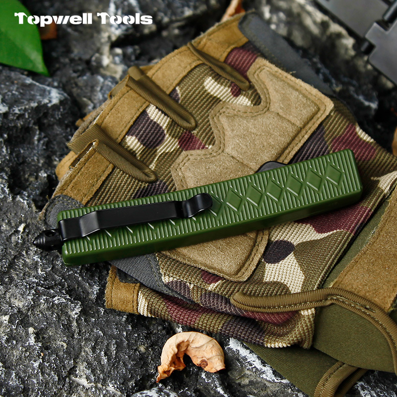 Olive Green Tactical OTF Automatic Knife
