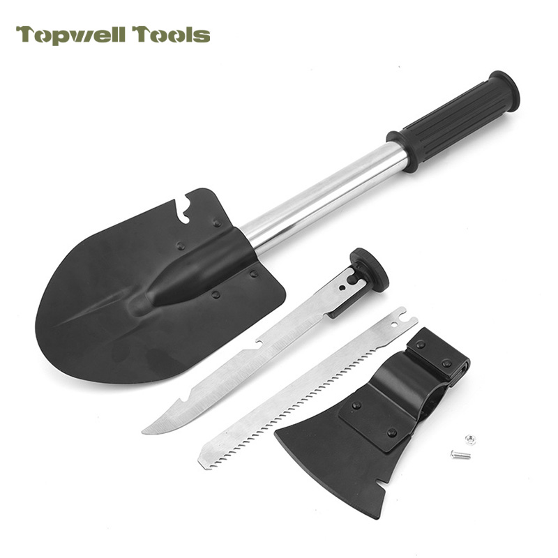 Modular Tactical Survival Shovel & Axe Multi-Tool Combo