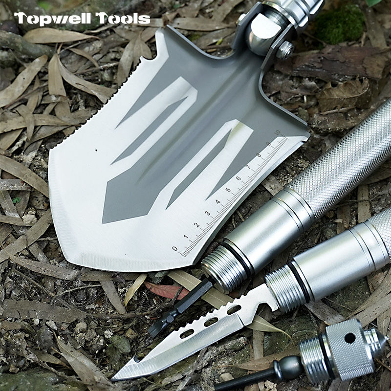 Tactical Folding Pocket Knife with Full Metal Stonewashed Handle