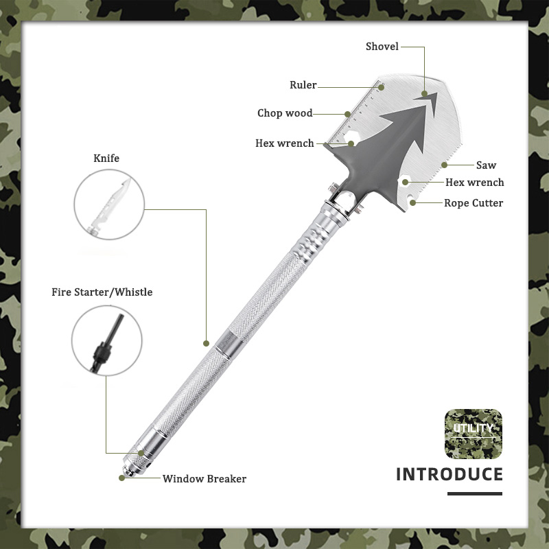 Heavy-Duty Tactical Survival Shovel
