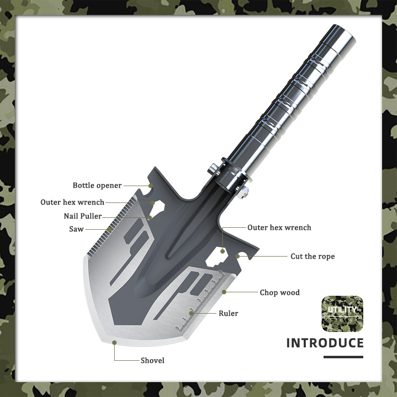 Heavy-Duty D-Handle Tactical Survival Shovel Heavy-Duty D-Handle Tactical Survival Shovel