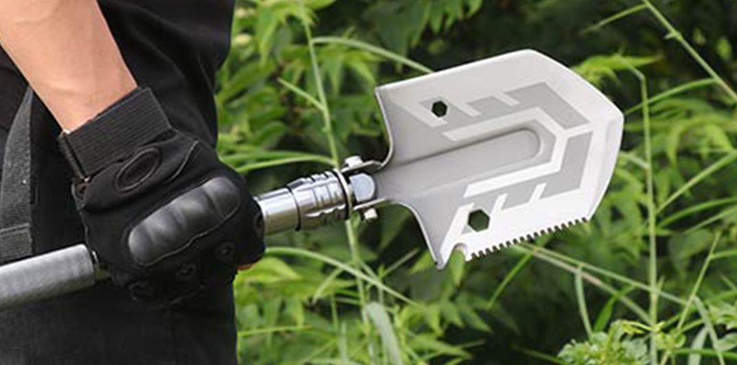 multi-functional shovel with fish spear